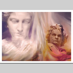 La Musa e Beethoven: Stampa Artistica di Marga Baigorria